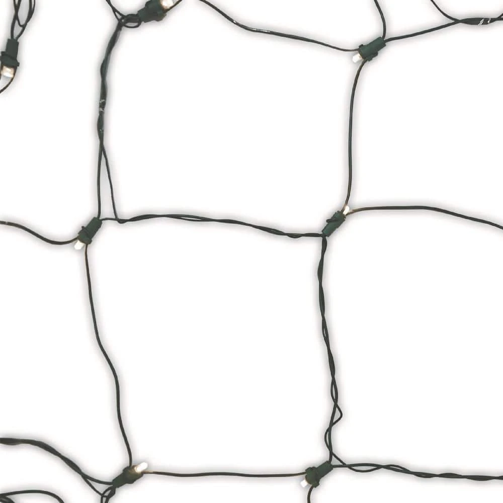 4.33 Ft. 60-Light Crystal White Amazing Morphing Net Micro Mini LED Light Show With Green Wire 1 4.33 Ft. 60-Light Crystal White Amazing Morphing Net Micro Mini LED Light Show With Green Wire