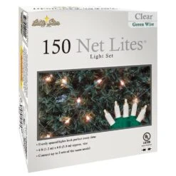 48 In. X 72 In. 150-Count Incandecent Clear Christmas Net Lights -Northlight Shop brite star christmas net lights 39 932 00 4f 1000