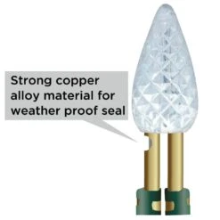 12 Ft. 35-Count LED C6 Faceted Blue Christmas Lights -Northlight Shop brite star christmas string lights 37 944 00 4f 1000