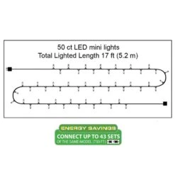 17 Ft. 50-Count LED Multi Christmas Micro Mini Lights -Northlight Shop brite star christmas string lights 39 320 00 fa 1000