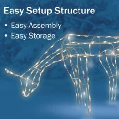 48 In. W X 25 In. H Morphing LED Sleigh, Pure White -Northlight Shop brite star christmas yard decorations 46 801 00 1f 1000