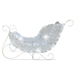 48 In. W X 25 In. H Morphing LED Sleigh, Pure White