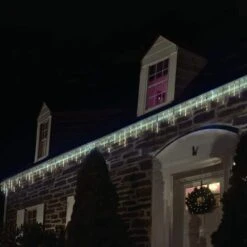 60-Light Pure White Amazing Ice Drip Mini Ice LED Light Set -Northlight Shop brite star icicle lights 39 658 00 31 1000