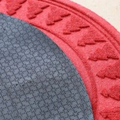 Waterhog Pine 35 In. Round PET Polyester Indoor Outdoor Tree Skirt Solid Red 10 Waterhog Pine 35 In. Round PET Polyester Indoor Outdoor Tree Skirt Solid Red -Northlight Shop bungalow flooring christmas tree skirts 20293653535 66 1000