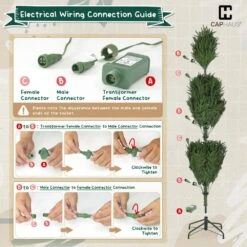 4.5 Ft. Pre-Lit LED PVC And PE Fraser Fir Artificial Christmas Tree With 150 Twinkling Lights And Foldable Stand 17 4.5 Ft. Pre-Lit LED PVC And PE Fraser Fir Artificial Christmas Tree With 150 Twinkling Lights And Foldable Stand -Northlight Shop caphaus pre lit christmas trees hdfc chppgp5403l gr 2 1f 1000