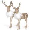 12 In. Gold Glitter Christmas Reindeer - Holiday Deer Figurine Statues Dinner Table Decor Centerpiece (Set Of 2) -Northlight Shop christmas centerpieces or 161 64 1000
