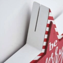 6 In. Red Star-Shaped Christmas Wood Tabletop Photo Holder With Be Merry Text -Northlight Shop christmas centerpieces sg2197 4f 1000