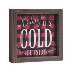 5.875 In. Wood Baby It's Cold Outside Christmas Tabletop Or Wall Decor