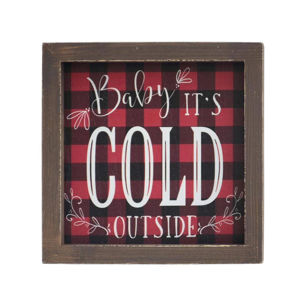 5.875 In. Wood Baby It's Cold Outside Christmas Tabletop Or Wall Decor 3 5.875 In. Wood Baby It's Cold Outside Christmas Tabletop Or Wall Decor - Image 3