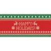 7 Ft. X 16 Ft. Ugly Christmas Sweater Happy Holidays-Christmas Garage Door Decor Mural For Double Car Garage