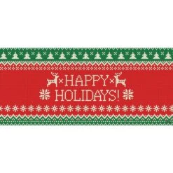 7 Ft. X 16 Ft. Ugly Christmas Sweater Happy Holidays-Christmas Garage Door Decor Mural For Double Car Garage