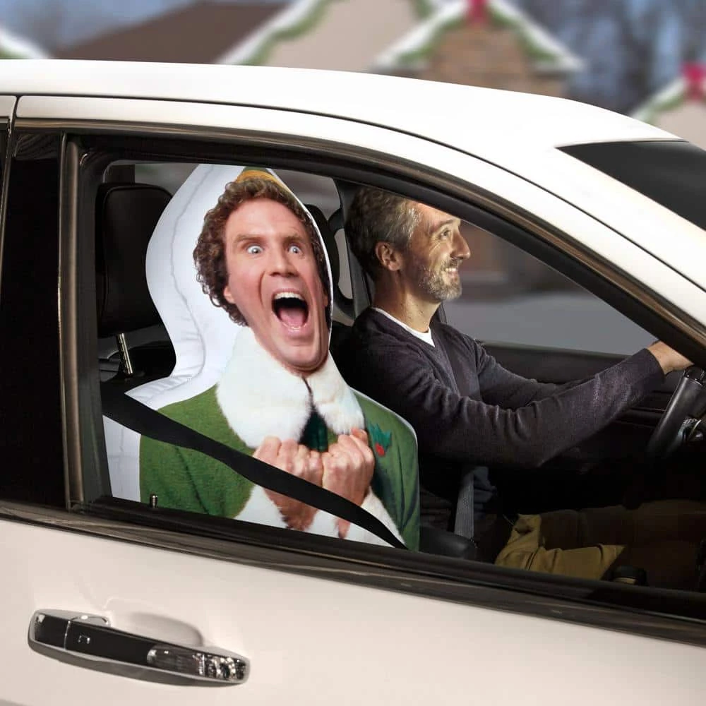 2.8 Ft Pre-Lit LED Airblown-Photorealistic Buddy The Elf Christmas Car Buddy Inflatable 5 2.8 Ft Pre-Lit LED Airblown-Photorealistic Buddy The Elf Christmas Car Buddy Inflatable - Image 5