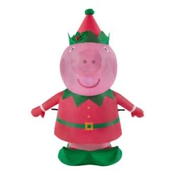 3.5 Ft Pre-Lit LED Airblown Peppa Pig Christmas Inflatable