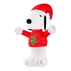 3.5 Ft Pre-Lit LED Peanuts Airblown Snoopy In Christmas Tree Sweater Christmas Inflatable -Northlight Shop christmas inflatables 21gm19148 40 1000