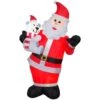 72.05 In. H X 26.77 In. W X 42.91 In. L Christmas Inflatable Animated Airblown-Swaying Santa W/Polar Bear -Northlight Shop christmas inflatables g 112753 64 1000