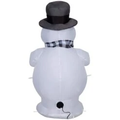 3 Ft. Tall X 2 Ft. W Christmas Inflatable Airblown-Frosty With Black And White Plaid Scarf-SM-WB -Northlight Shop christmas inflatables g 116569 4f 1000