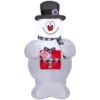 3 Ft. Tall X 2 Ft. W Christmas Inflatable Airblown-Frosty With Black And White Plaid Scarf-SM-WB -Northlight Shop christmas inflatables g 116569 64 1000