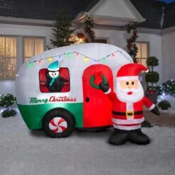 6 Ft. Tall X 5 Ft. W Christmas Inflatable Airblown-Merry RV Scene -Northlight Shop christmas inflatables g 882516 31 1000