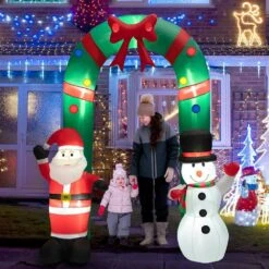8 Ft. H X 6.7 Ft. Tall Inflatable Archway Christmas Welcoming Decor With Bright LED Lights -Northlight Shop christmas inflatables gym10256 31 1000