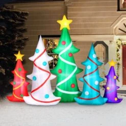 72 In. H X 22 In. W X 108 In. L Christmas Inflatable Airflowz Inflatable Colorful Christmas Trees -Northlight Shop christmas inflatables oc 04805 31 1000