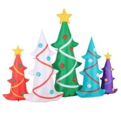 72 In. H X 22 In. W X 108 In. L Christmas Inflatable Airflowz Inflatable Colorful Christmas Trees -Northlight Shop christmas inflatables oc 04805 c3 1000
