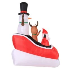 96 In. H X 28 In. W X 70 In. L Christmas Inflatable Airflowz Inflatable Santa Sleigh Ride -Northlight Shop christmas inflatables oc 04819 4f 1000