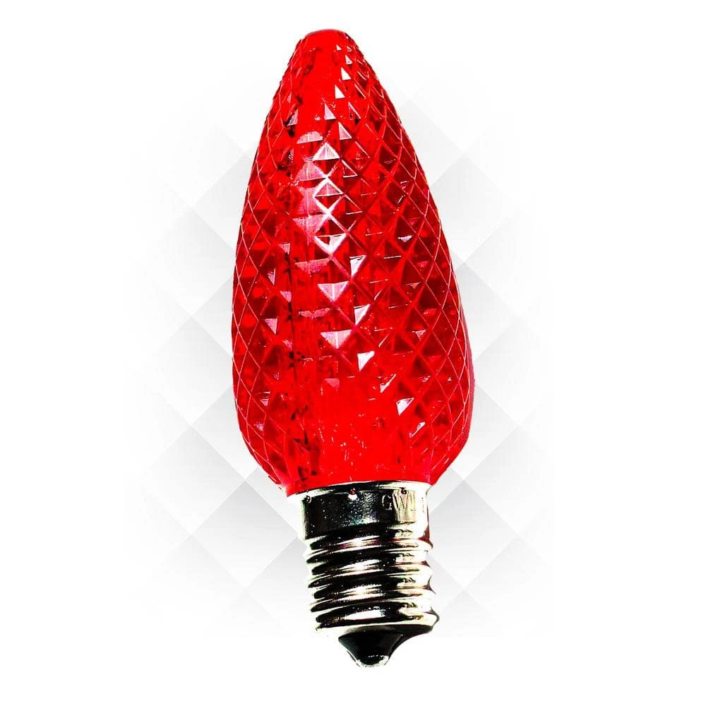C9 LED Red Faceted Replacement Christmas Light Bulb (25-Pack) 1 C9 LED Red Faceted Replacement Christmas Light Bulb (25-Pack)