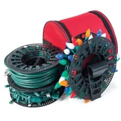 Polyester Christmas Light Storage Bag And Reels (Holds Up To 450 Ft. Of Wire)