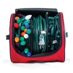 Polyester Christmas Light Storage Bag And Reels (Holds Up To 450 Ft. Of Wire) -Northlight Shop christmas light storage sb 10463 rs c3 1000