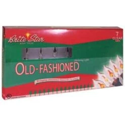 7-Light Clear Flicker Flame Old Fashioned Light Set -Northlight Shop christmas novelty lights 37 528 00 40 1000
