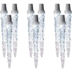 4.6 In. 15-Light Ice Shaped LED Crystal White-Light Show