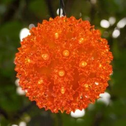 6 In. 70-Light LED Orange Decorative Starlight Sphere -Northlight Shop christmas novelty lights 76504 c3 1000