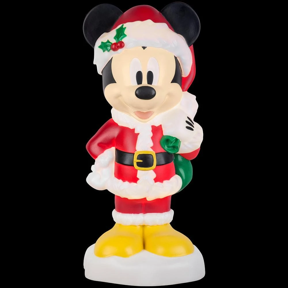 2 Ft. Tall White Lighted Christmas Outdoor Decor-Mickey With Gifts-Disney 1 2 Ft. Tall White Lighted Christmas Outdoor Decor-Mickey With Gifts-Disney