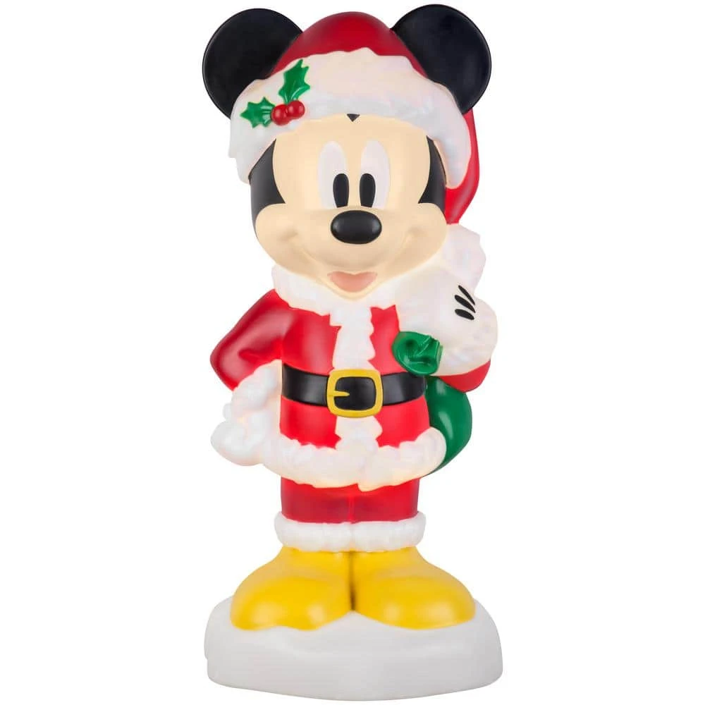 2 Ft. Tall White Lighted Christmas Outdoor Decor-Mickey With Gifts-Disney 2 2 Ft. Tall White Lighted Christmas Outdoor Decor-Mickey With Gifts-Disney - Image 2