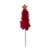 19 In. Burgundy Feather Christmas Tree Ornament With Star On Stick Pick (Set Of 3) -Northlight Shop christmas ornament sets 1675bu 64 1000