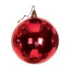 200 Mm Red Christmas Shatterproof Plastic Ball Ornament (Set Of 12)
