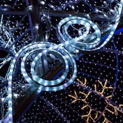 150 Ft. 1800-Light LED Cool White Rope Light Kit 11 150 Ft. 1800-Light LED Cool White Rope Light Kit -Northlight Shop christmas rope lights 73653 31 1000