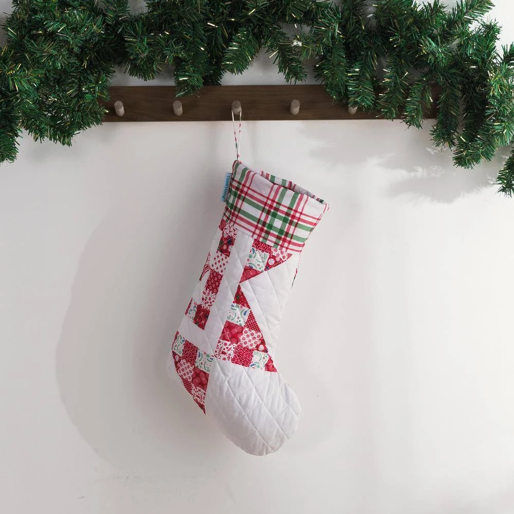 17.5 In. Red Polyester Microfiber Angelina Christmas Stocking 6 17.5 In. Red Polyester Microfiber Angelina Christmas Stocking - Image 6