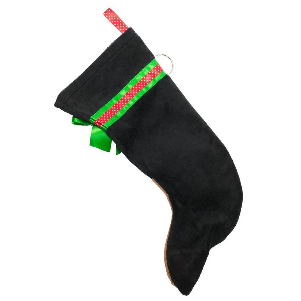 22 In. Black And Tan Dachshund Dog Faux Fur Christmas Stocking 4 22 In. Black And Tan Dachshund Dog Faux Fur Christmas Stocking - Image 4