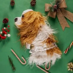 22 In. Long Hair Cavalier King Charles Spaniel Dog Christmas Stocking -Northlight Shop christmas stockings hh53 44 1000