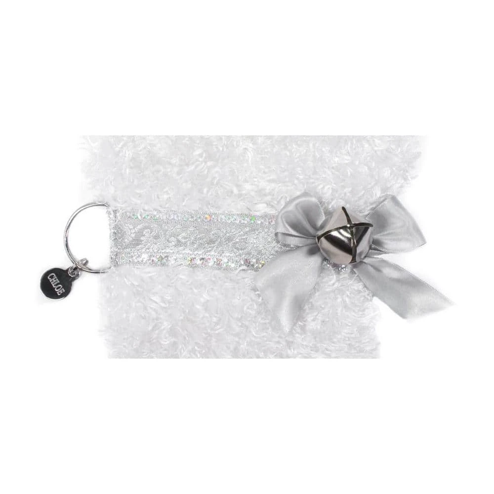 22 In. Snowball White Curly Dog Faux Fur Fabric Christmas Stocking 4 22 In. Snowball White Curly Dog Faux Fur Fabric Christmas Stocking - Image 4