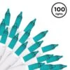 100-Count String To String Teal Christmas Mini Lights -Northlight Shop christmas string lights 37 375 00 64 1000