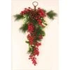 28 In. Waterproof Holly Pine Berry Teardrop -Northlight Shop christmas swag 7227 64 1000