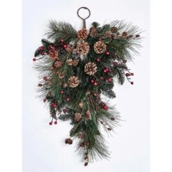 27 In. Pine Berry Cone Jingle Bell Teardrop