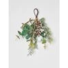 11 In. White Berries Pine Cone And Green Leaves Mini Teardrop -Northlight Shop christmas swag 7981 64 1000