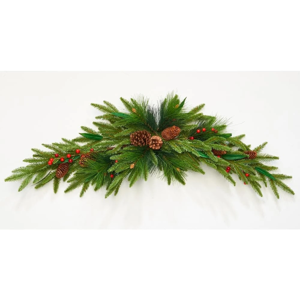 42 In. Spruce Artificial Christmas Swag With Pine Cone Berry 1 42 In. Spruce Artificial Christmas Swag With Pine Cone Berry