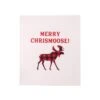 50 In. X 60 In. Polyester Microfiber Christmoose Christmas Throw With 18 In. Square Pillow -Northlight Shop christmas textiles cl107muos 64 1000