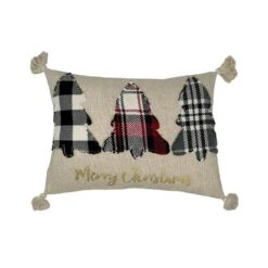14 In. X 20 In. Applique Plaid Christmas Tree Pillow