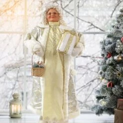 36 In. Christmas Music And Motion Mrs. Claus With Gift And Baslet -Northlight Shop christmas time christmas figurines ct mc036 1wt9 66 1000