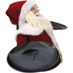 25 In. Christmas Musical Santa Claus With 2 Serving Plates -Northlight Shop christmas time christmas figurines ct sc036 1rd2 77 1000